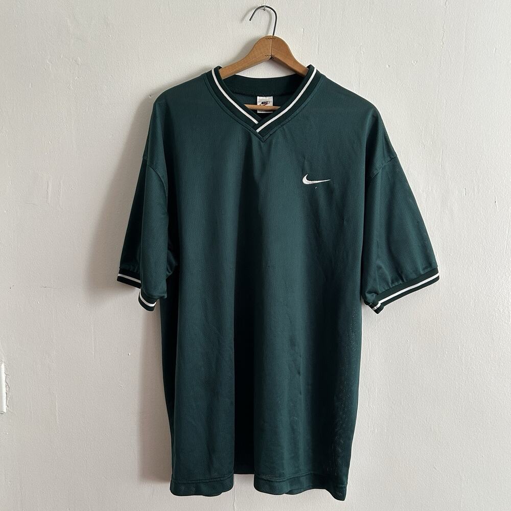 Vintage Nike Soccer Green Shirt Short Sleeve USA Made Men’s 2XL Jersey